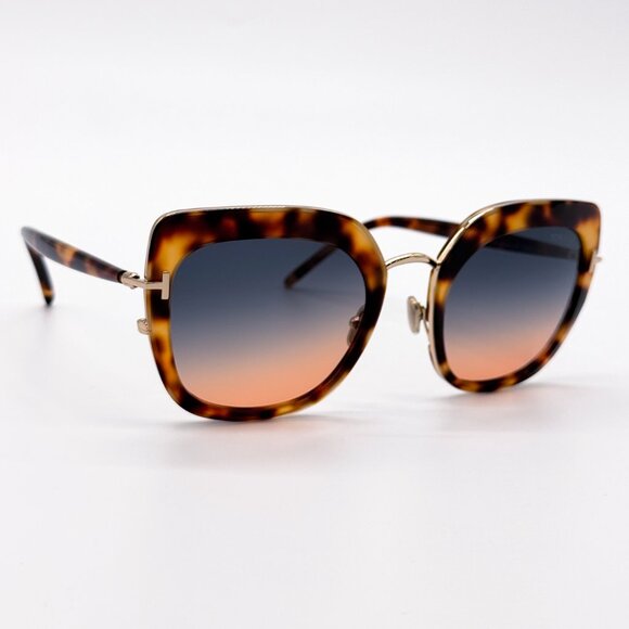 NEW TOM FORD VIRGINIA TF945 53P WOMEN SUNGLASSES FT0945/S HAVANA - Picture 1 of 9